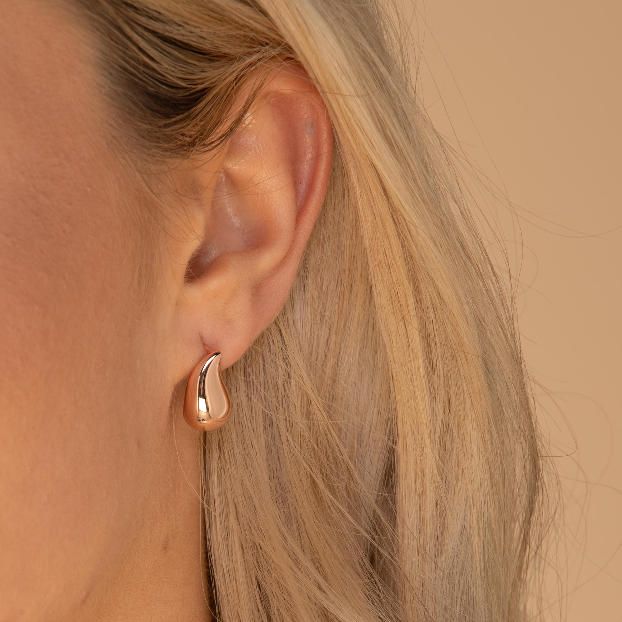 Statement Teardrop Earrings Gold