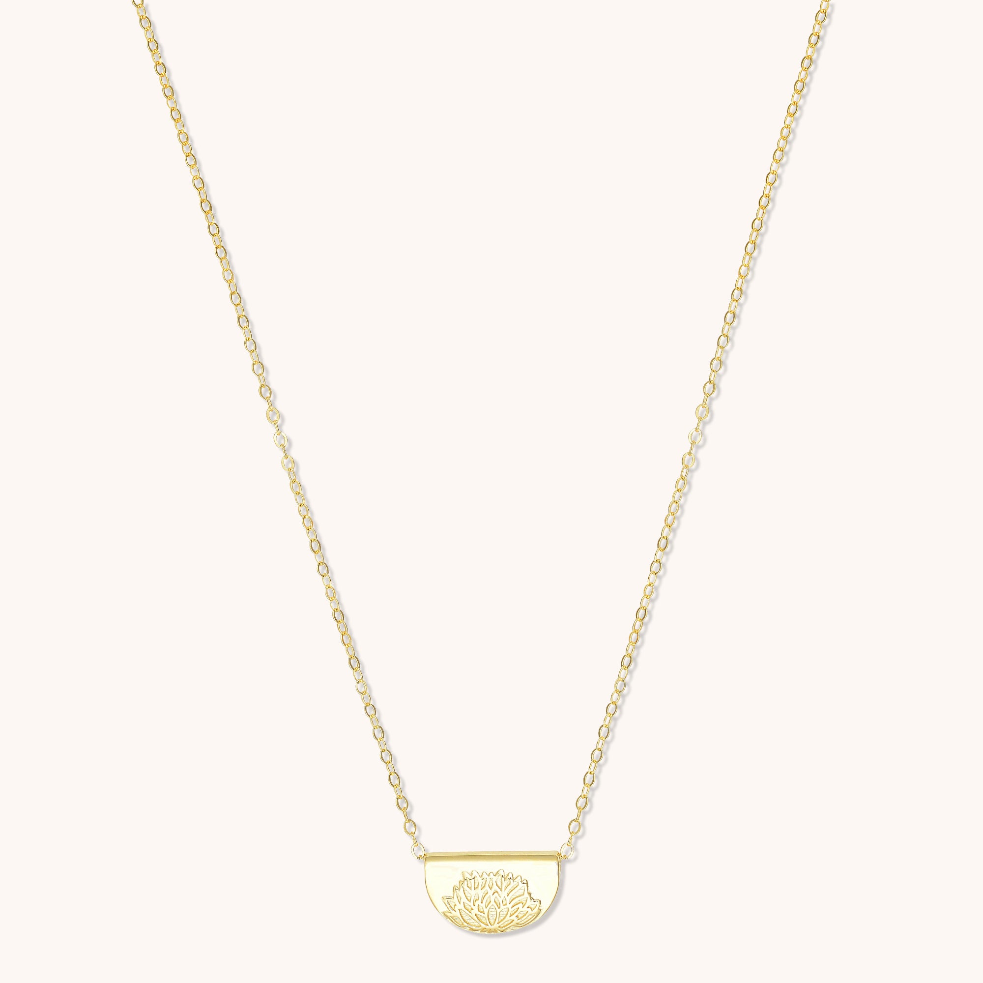 Birth Flower Necklace November (Chrysanthemum) Gold