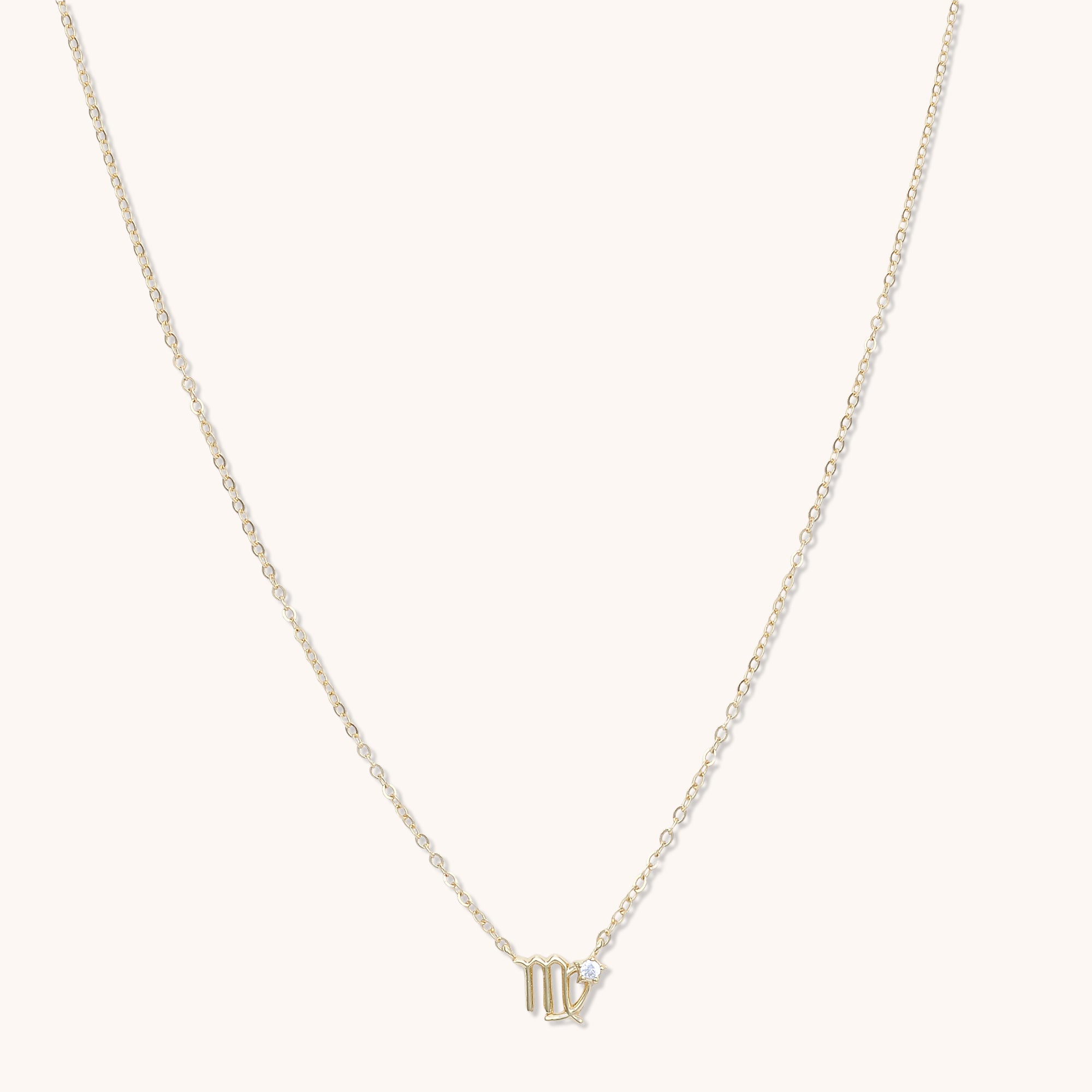 Virgo Star Sign Necklace Gold