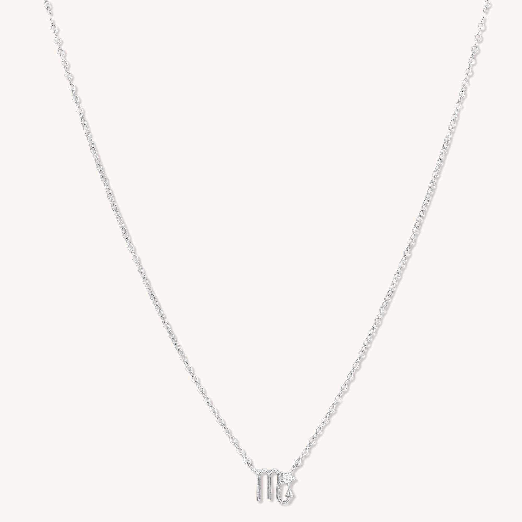 Scorpio Star Sign Necklace Silver