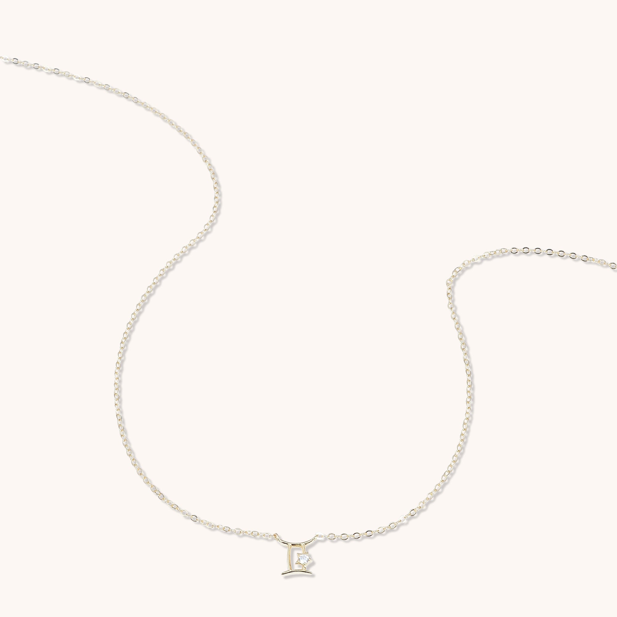 Gemini Star Sign Necklace Rose Gold