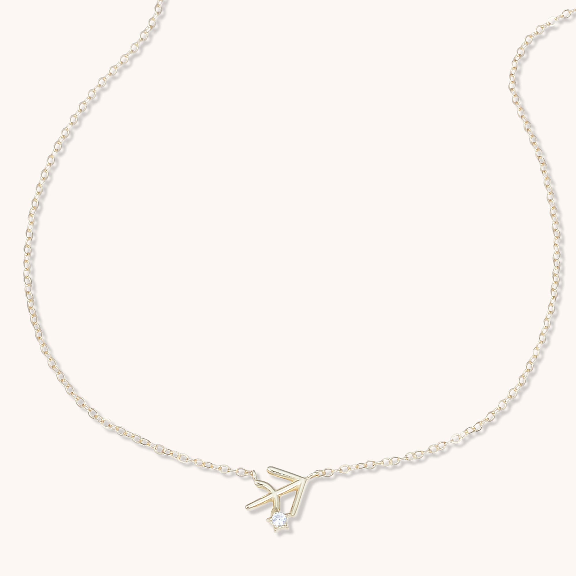 Sagittarius Star Sign Necklace Gold