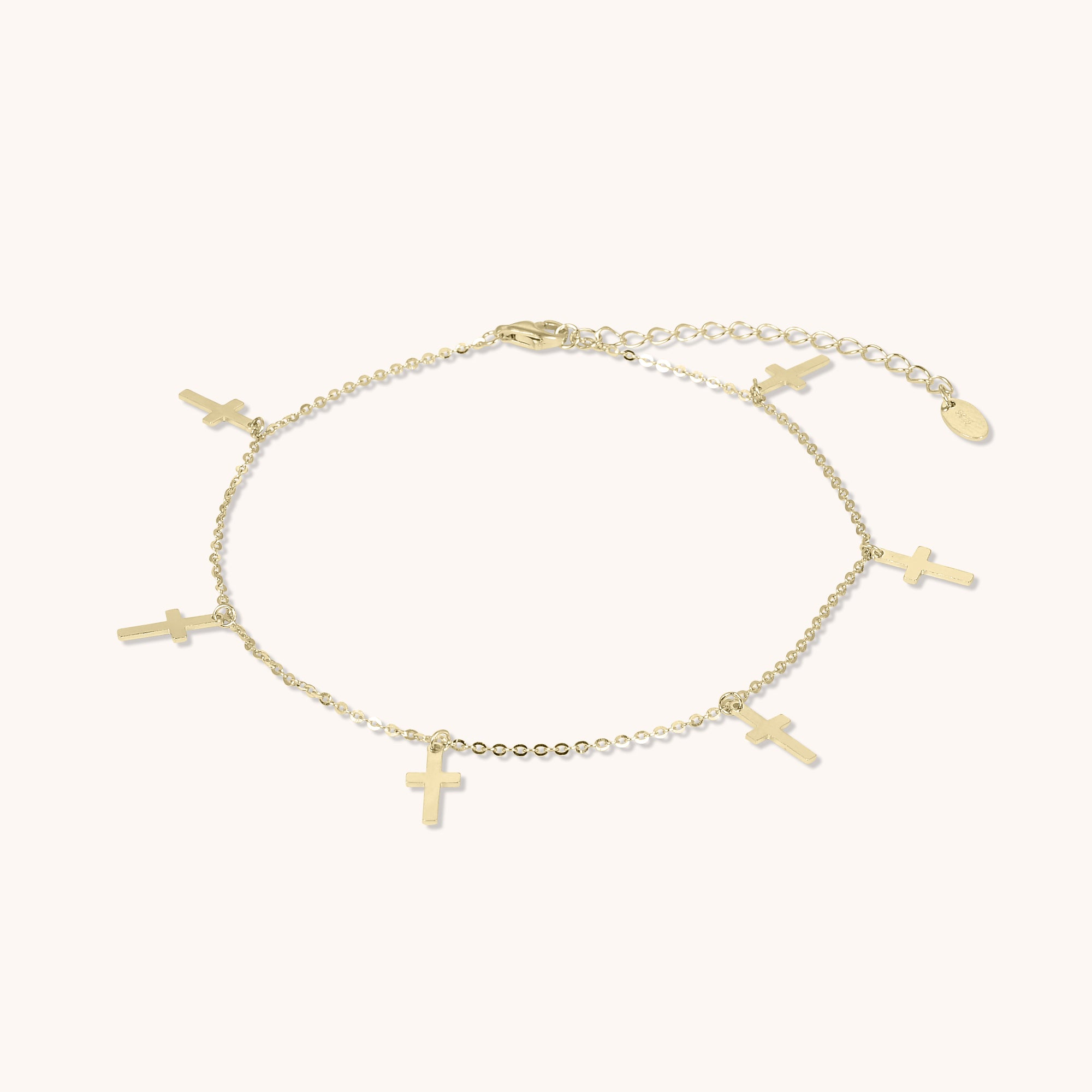 Cross Dangling Anklet Gold