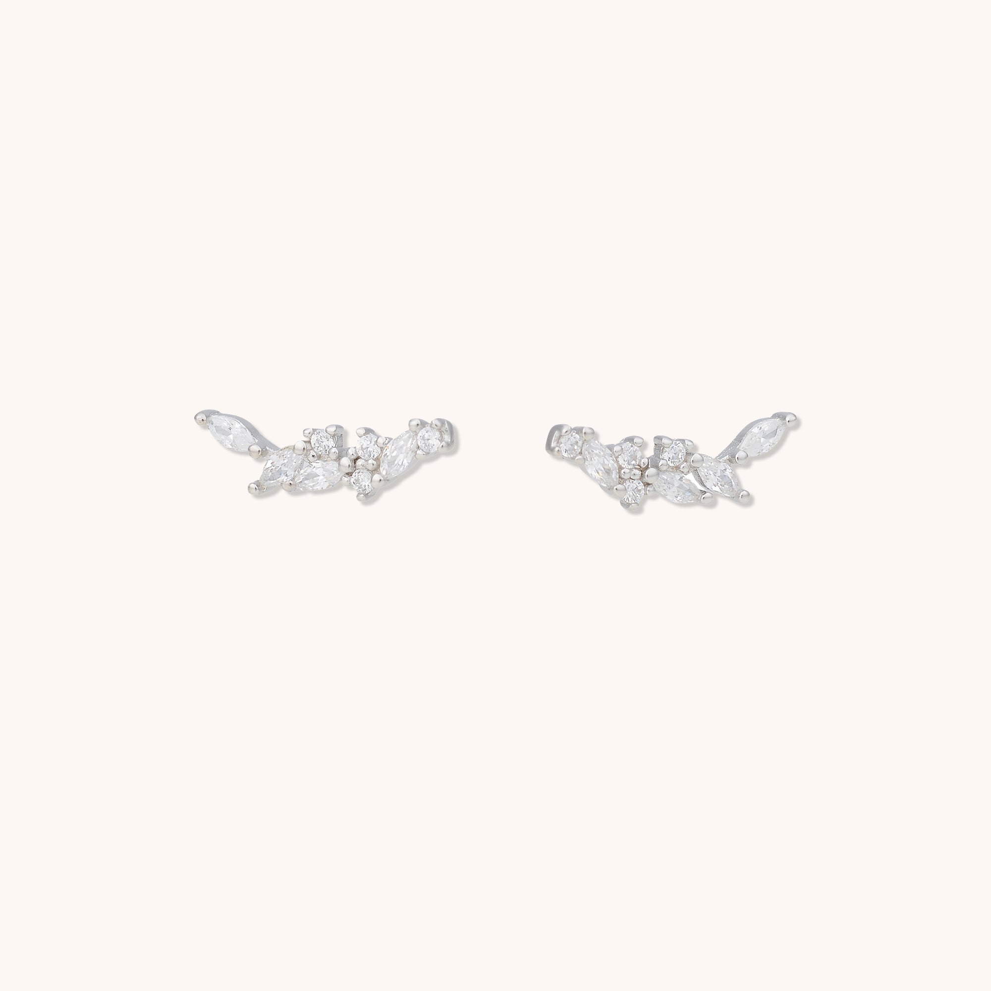 Comet Marquise Sapphire Earrings Silver