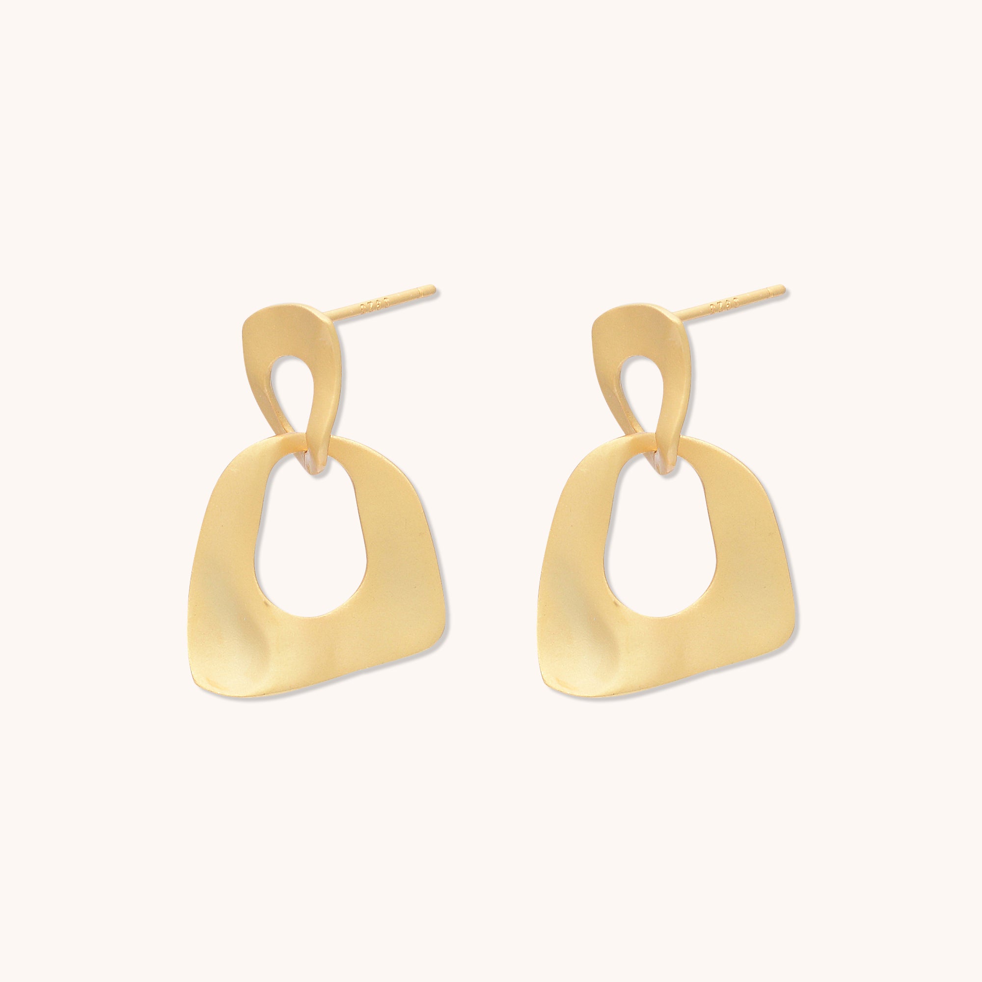 Prism Link Earrings Gold